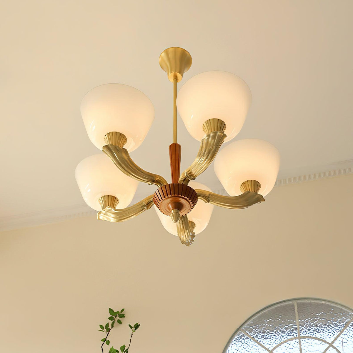 Rolvin Chandelier Flared Shade Vintage