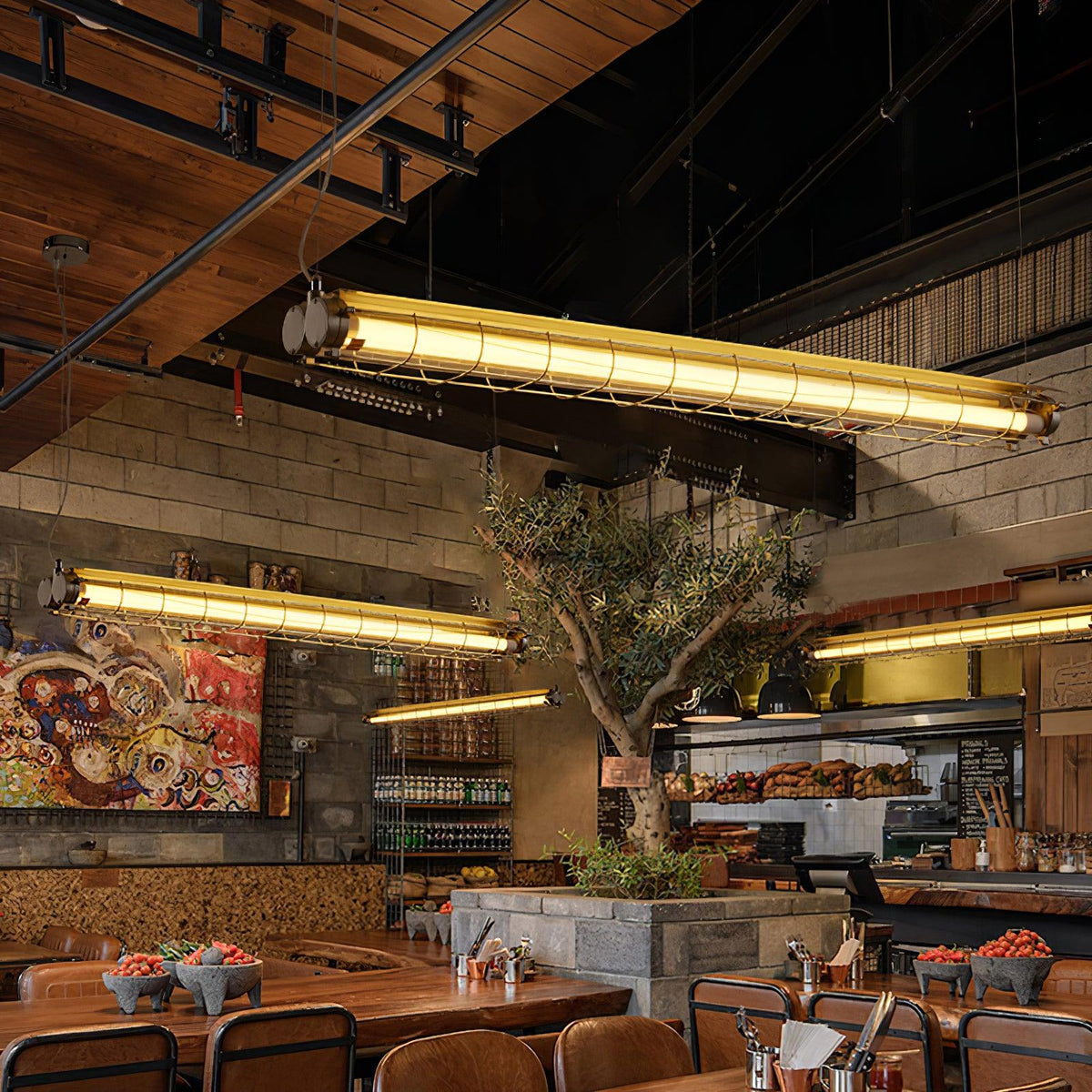 Alaric Industrial Linear Pendant Light