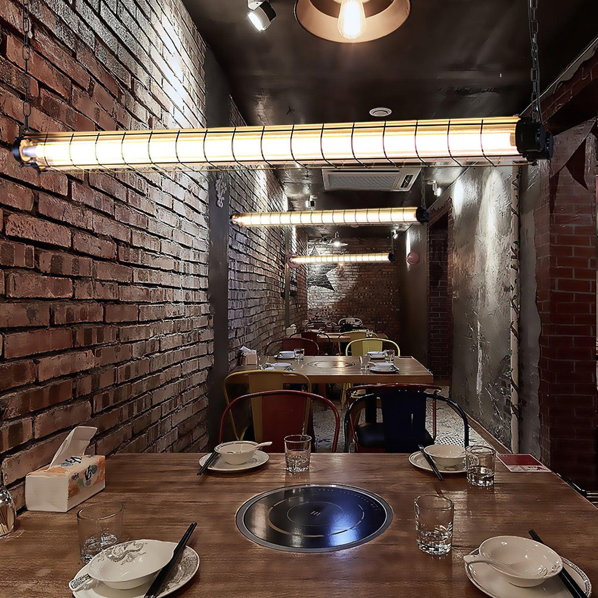 Alaric Industrial Linear Pendant Light