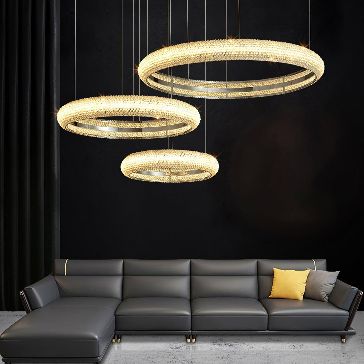 Vazorora Modern Minimalist Ring Crystal Chandelier