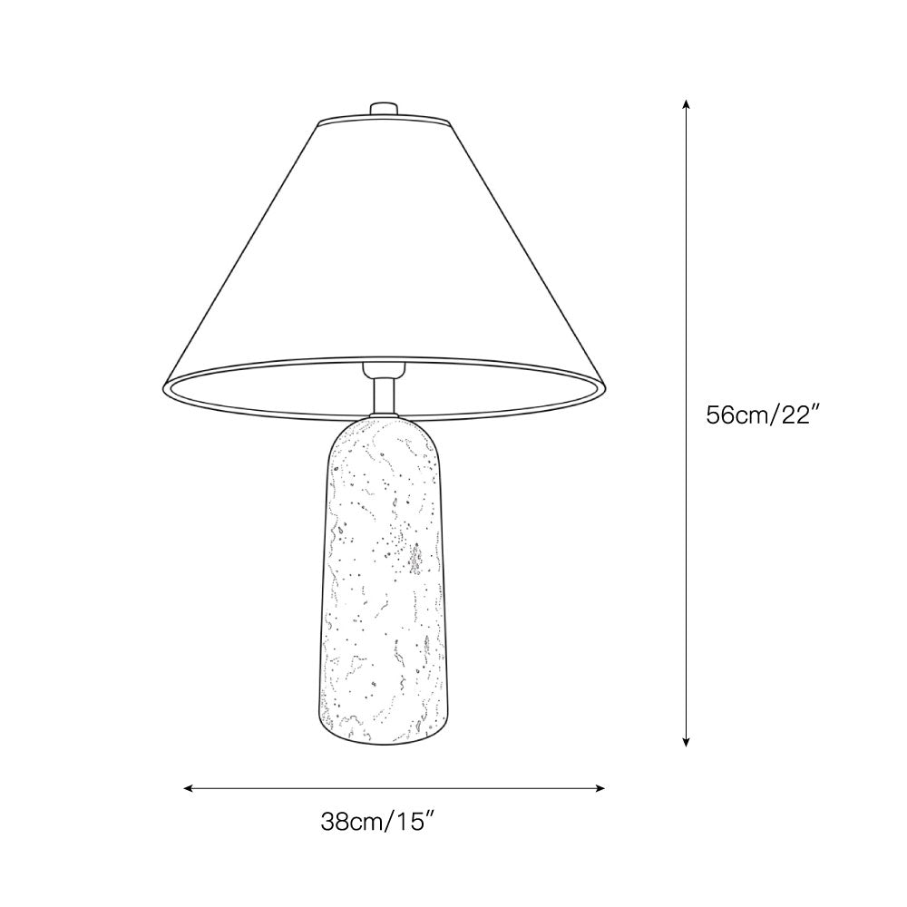 Astere Travertine Table Lamp
