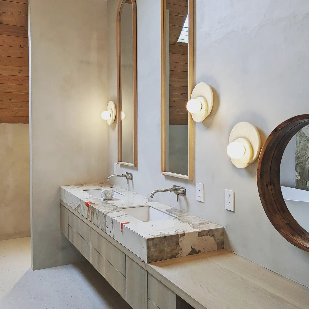 Astr Modern Minimalist Unique Stone Glass Wall Lamp
