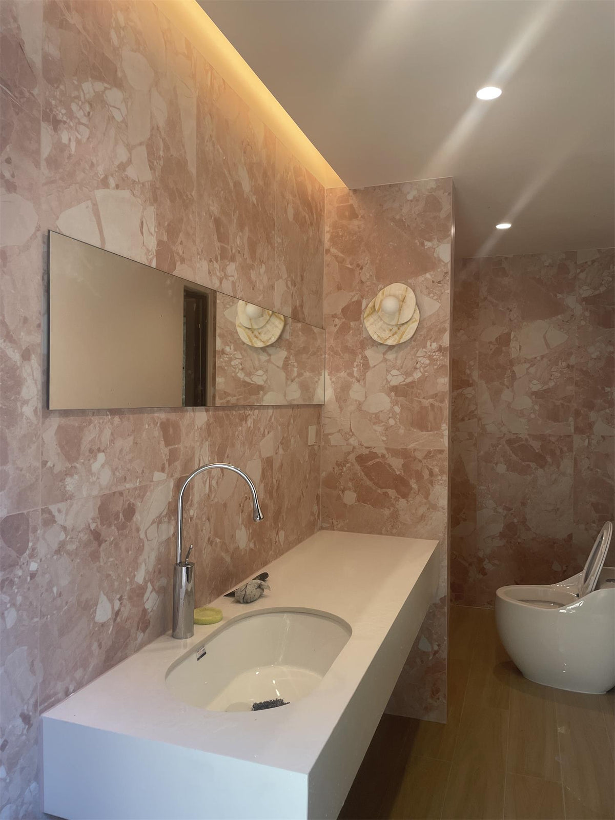 Astr Modern Minimalist Unique Stone Glass Wall Lamp