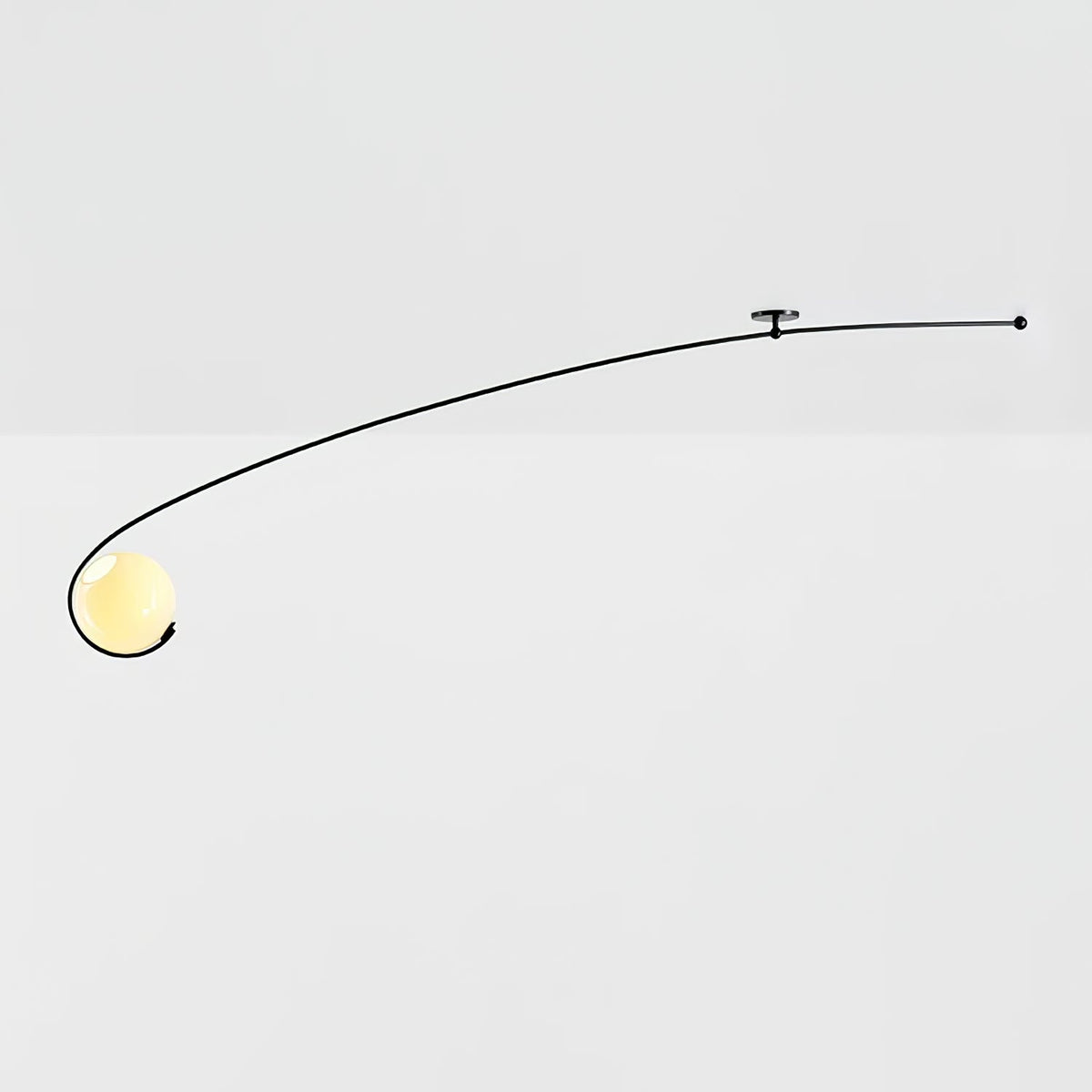 Elsoris Modern Minimalist Curve Glass Ceiling Lamp