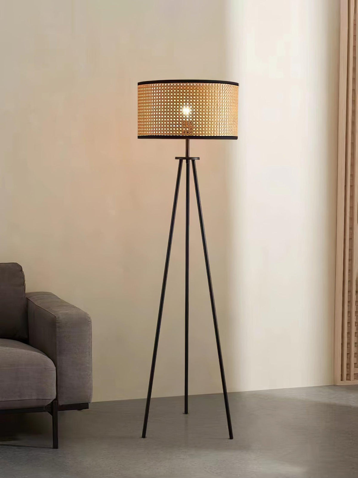 Trio Vintage Bamboo Floor Lamp