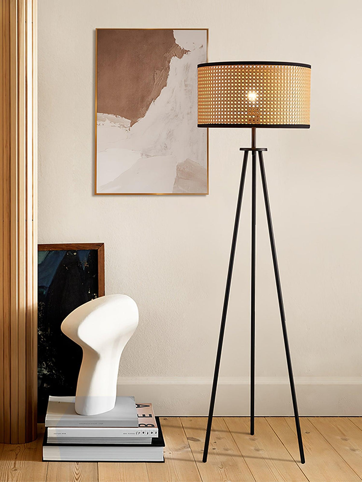 Trio Vintage Bamboo Floor Lamp