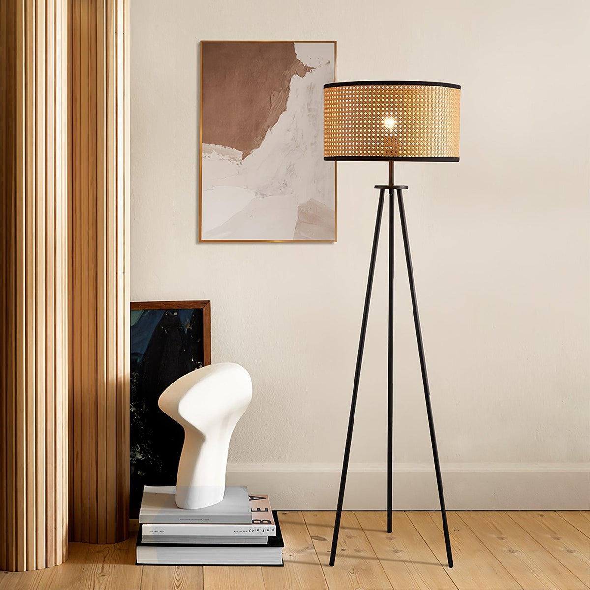 Trio Vintage Bamboo Floor Lamp
