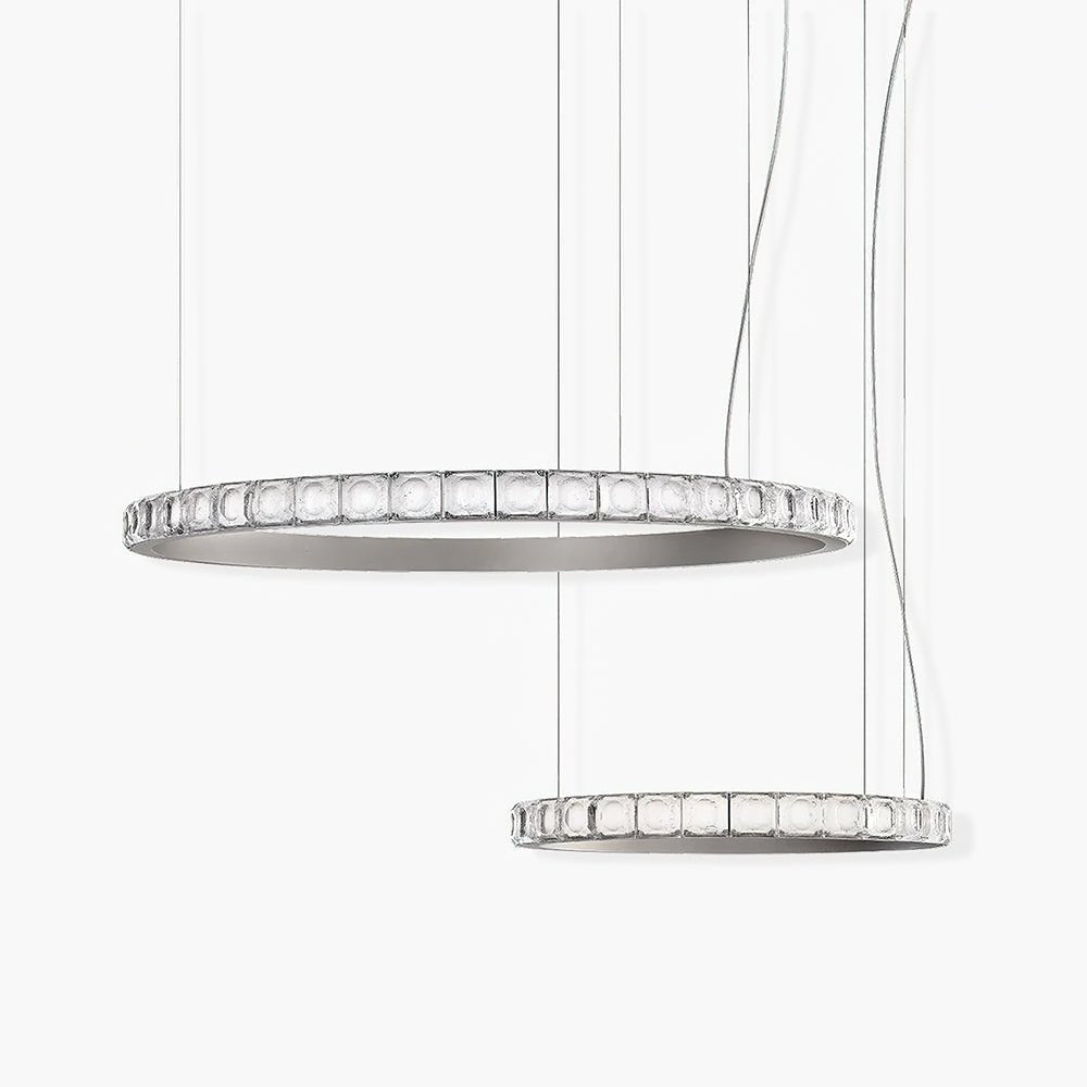 Avzorion Modern Minimalist Ring Glass Chandelier