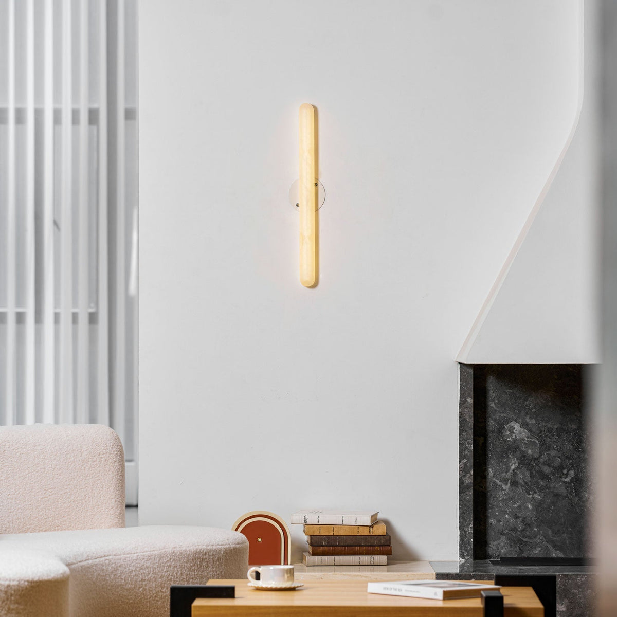Genik Slim Alabaster Linear Indoor Wall Light