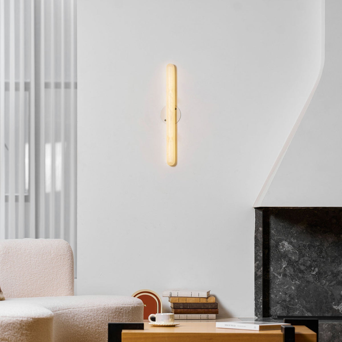 Genik Slim Alabaster Linear Indoor Wall Light