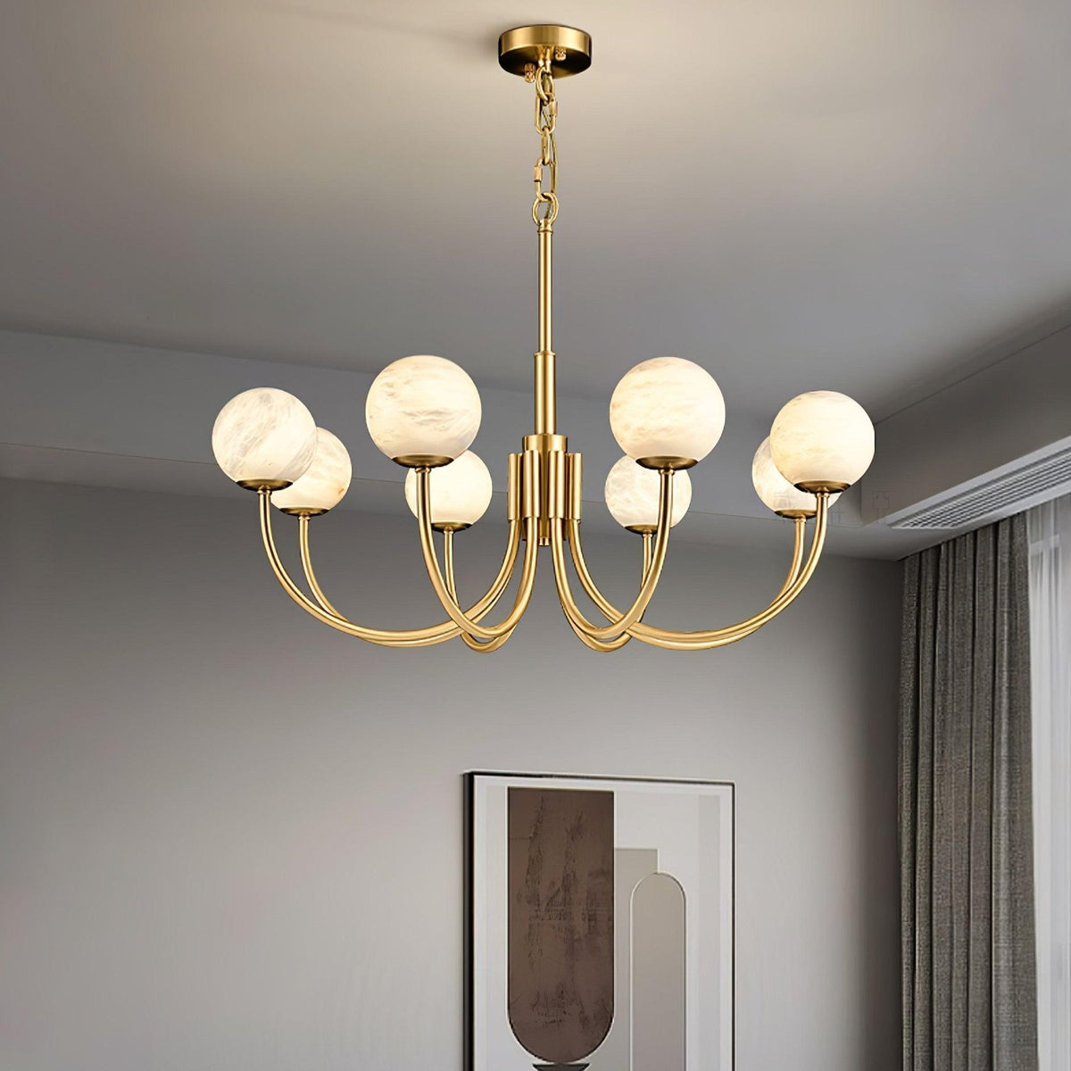 Alira Vintage Alabaster Chandelier Light