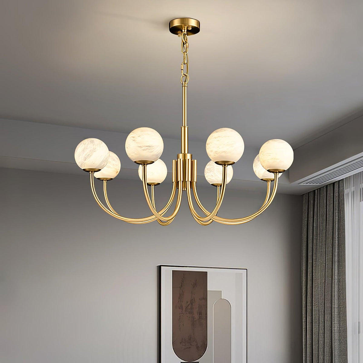 Alira Vintage Alabaster Chandelier Light