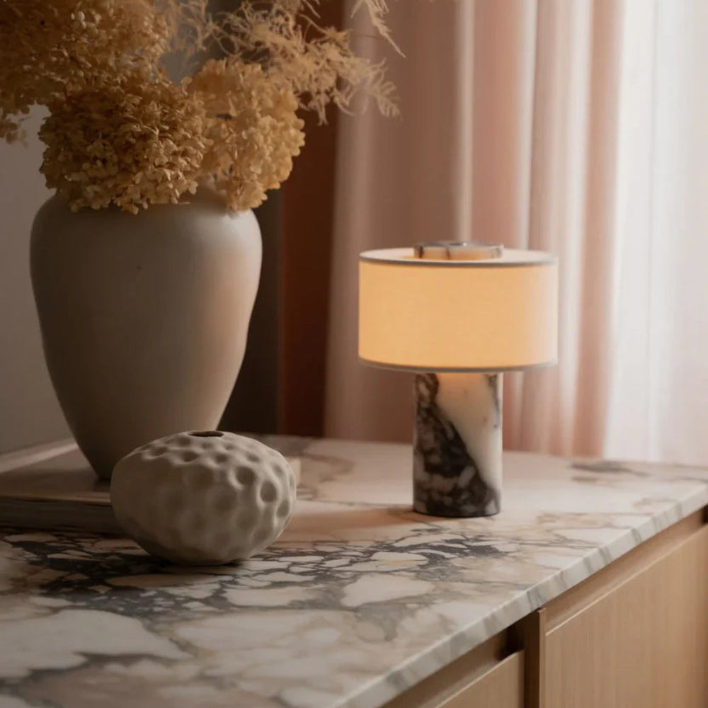 Quenby Marble Portable Table Lamp