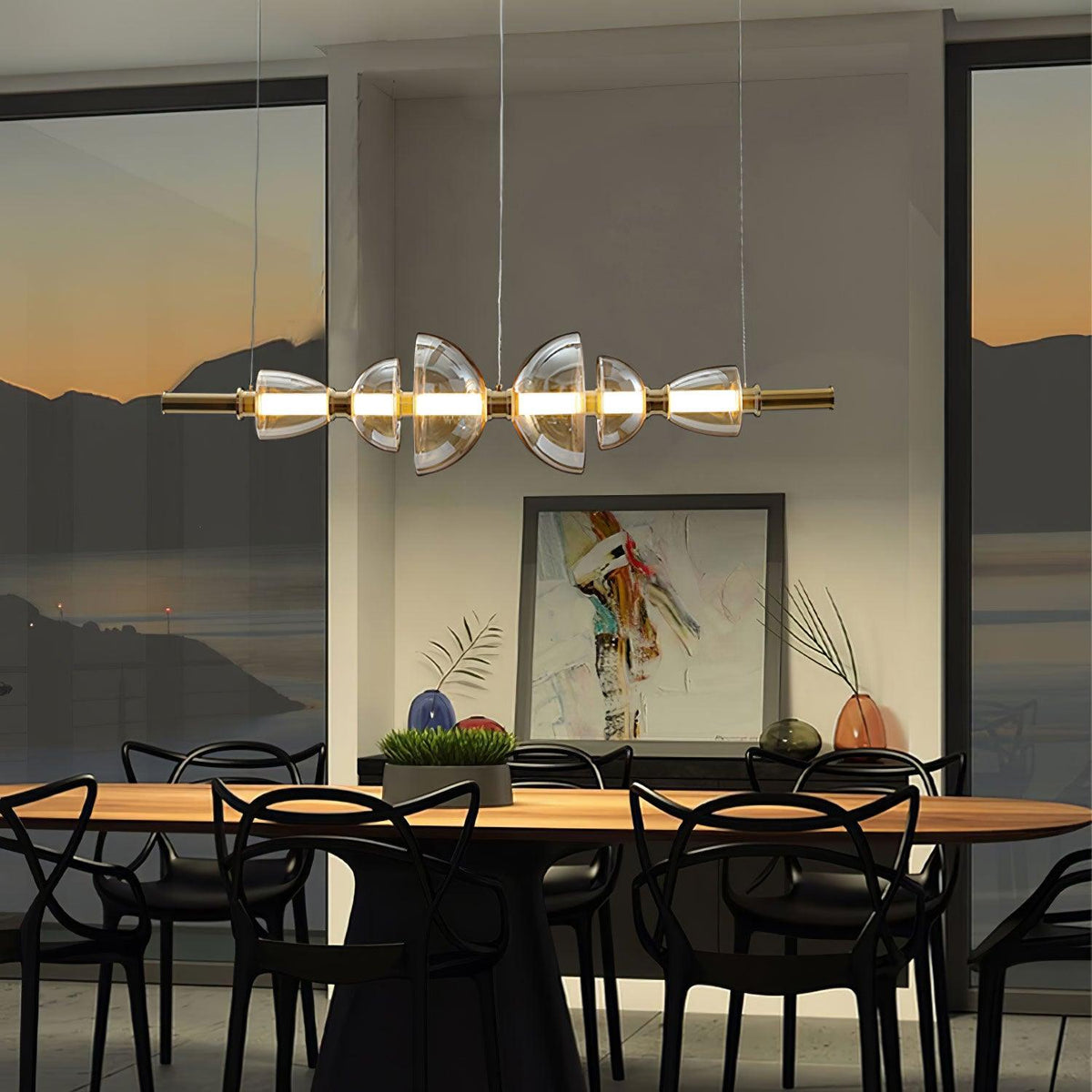 Celand Contemporar Glass Pendant Lamp