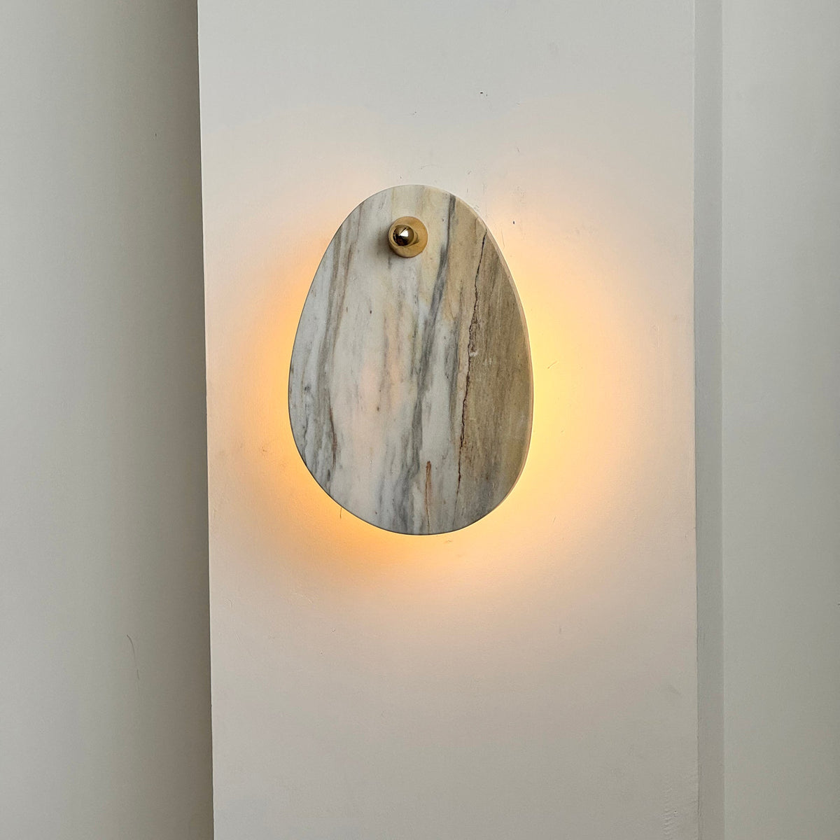 Norduvys Modern Luxurious  Metal Marble Wall Lamp