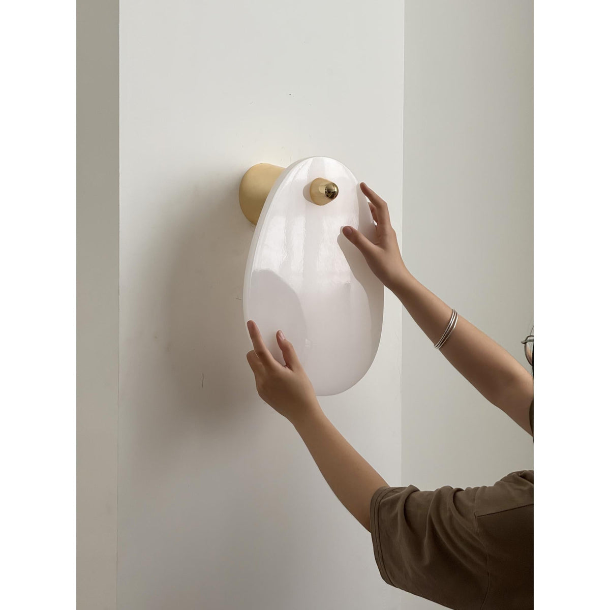 Norduvys Modern Luxurious  Metal Marble Wall Lamp