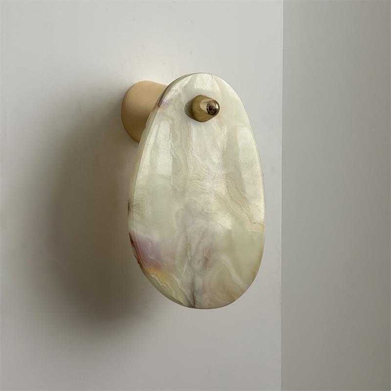 Norduvys Modern Luxurious  Metal Marble Wall Lamp