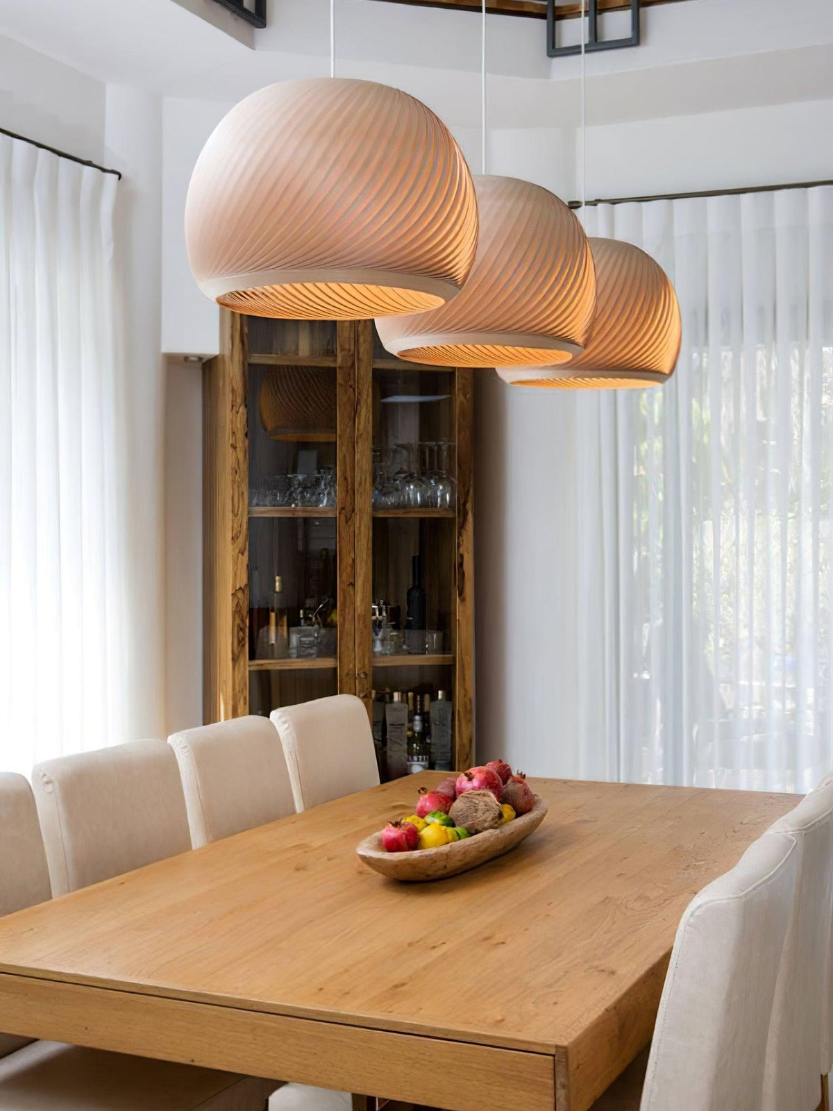 Biltes Vintage Wood Pendant Lamp