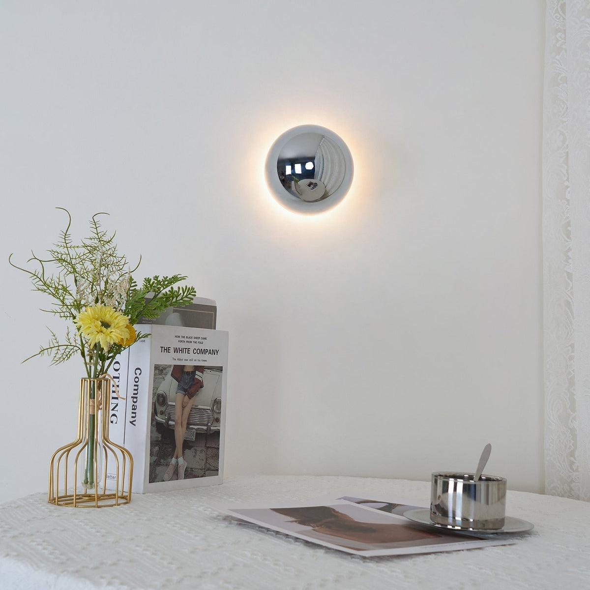 Virixy Modern Minimalist Sphere Sconce Wall Lamp