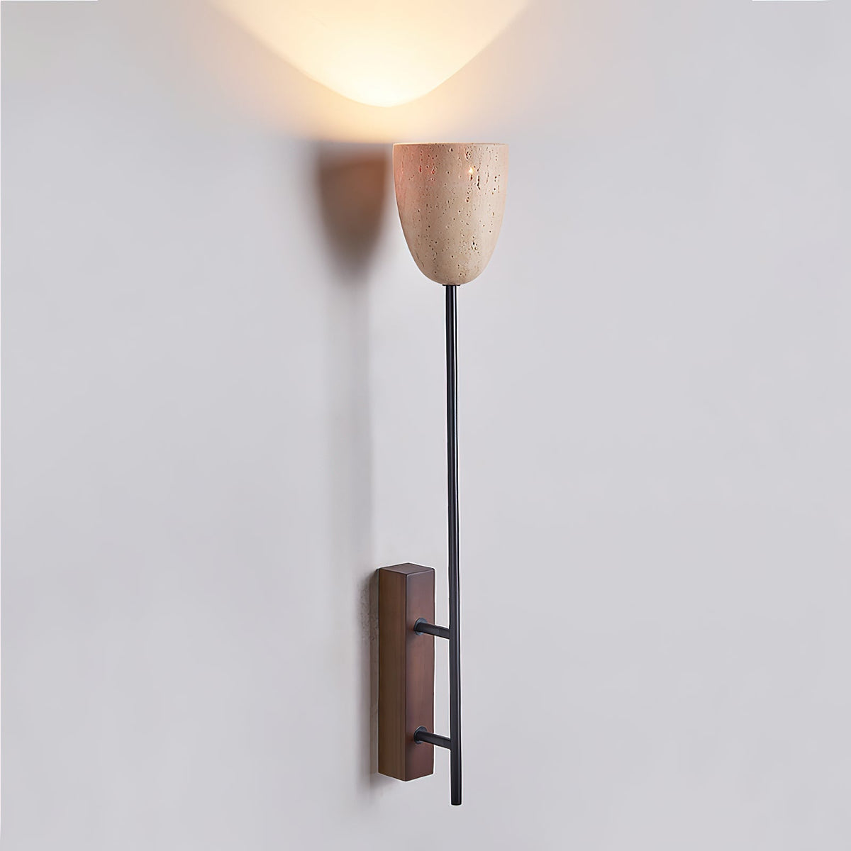 Kvennuvyo Modern Minimalist Walnut Metal Wood Wall Lamp