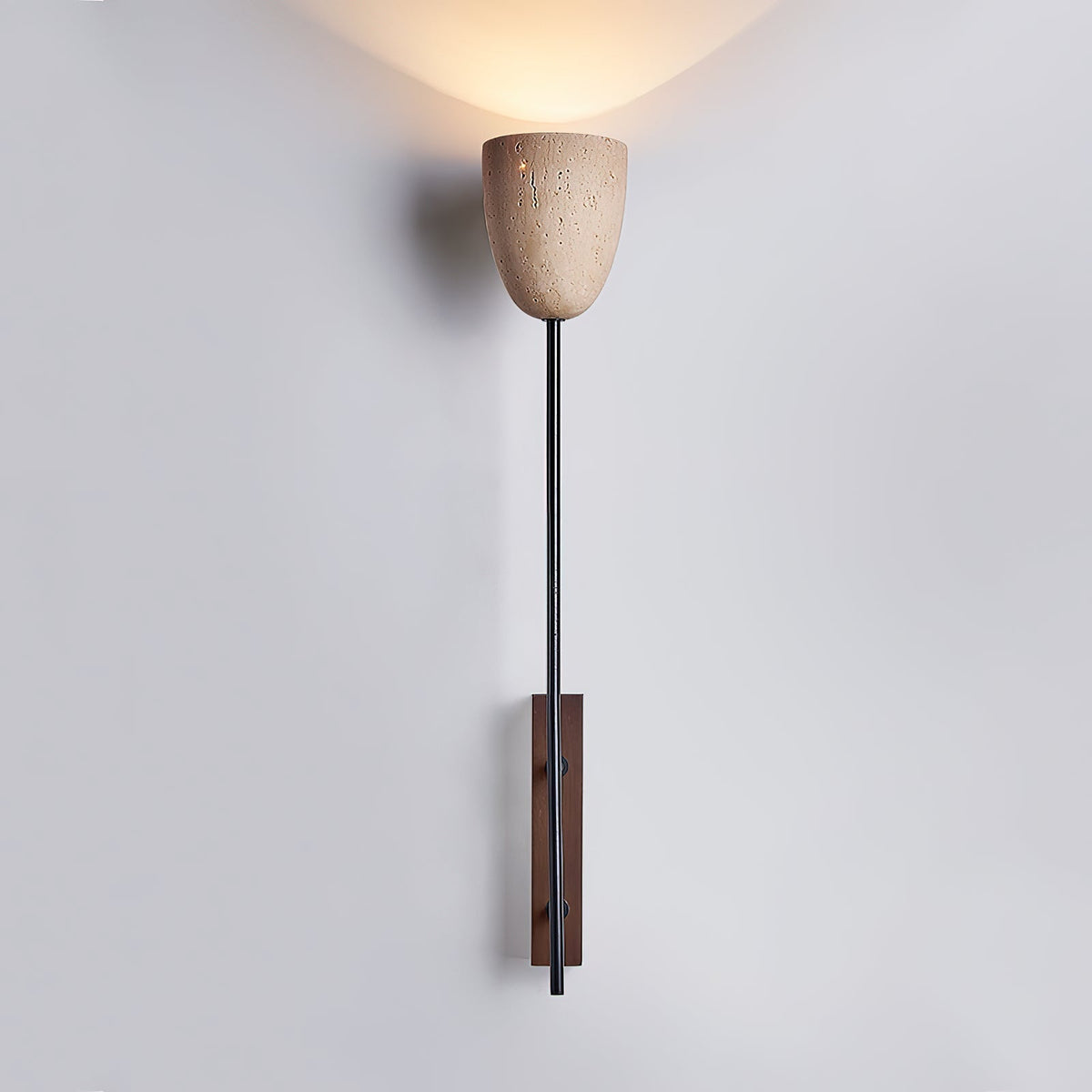 Kvennuvyo Modern Minimalist Walnut Metal Wood Wall Lamp