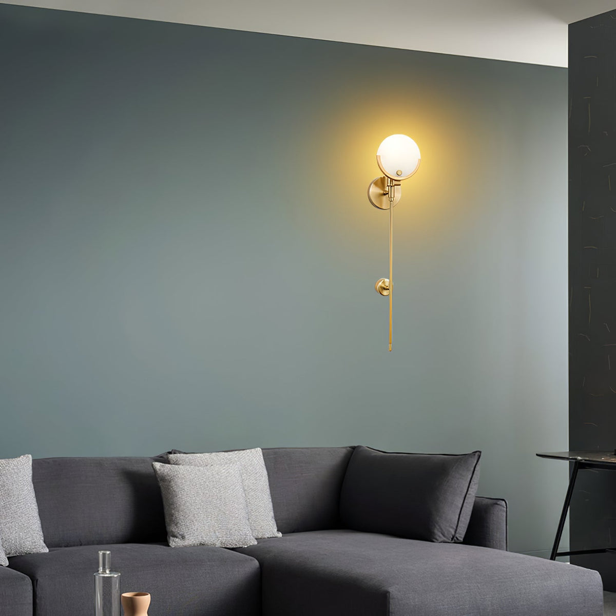 Keden Cradle Alabaster Globe Indoor Wall Light