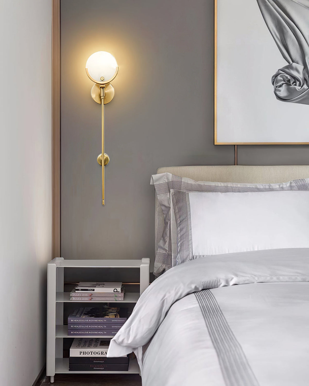 Keden Cradle Alabaster Globe Indoor Wall Light