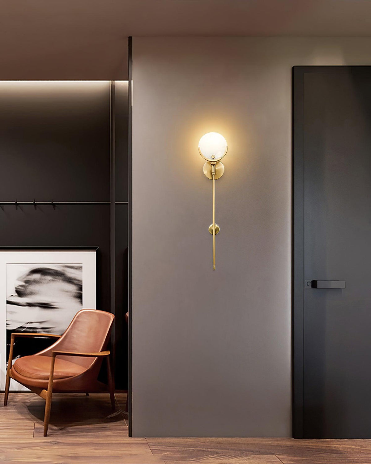 Aminex Sphere Alabaster Wall Light