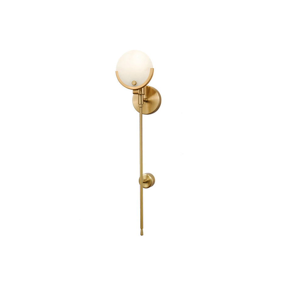 Florian Brass Sconce Alabaster