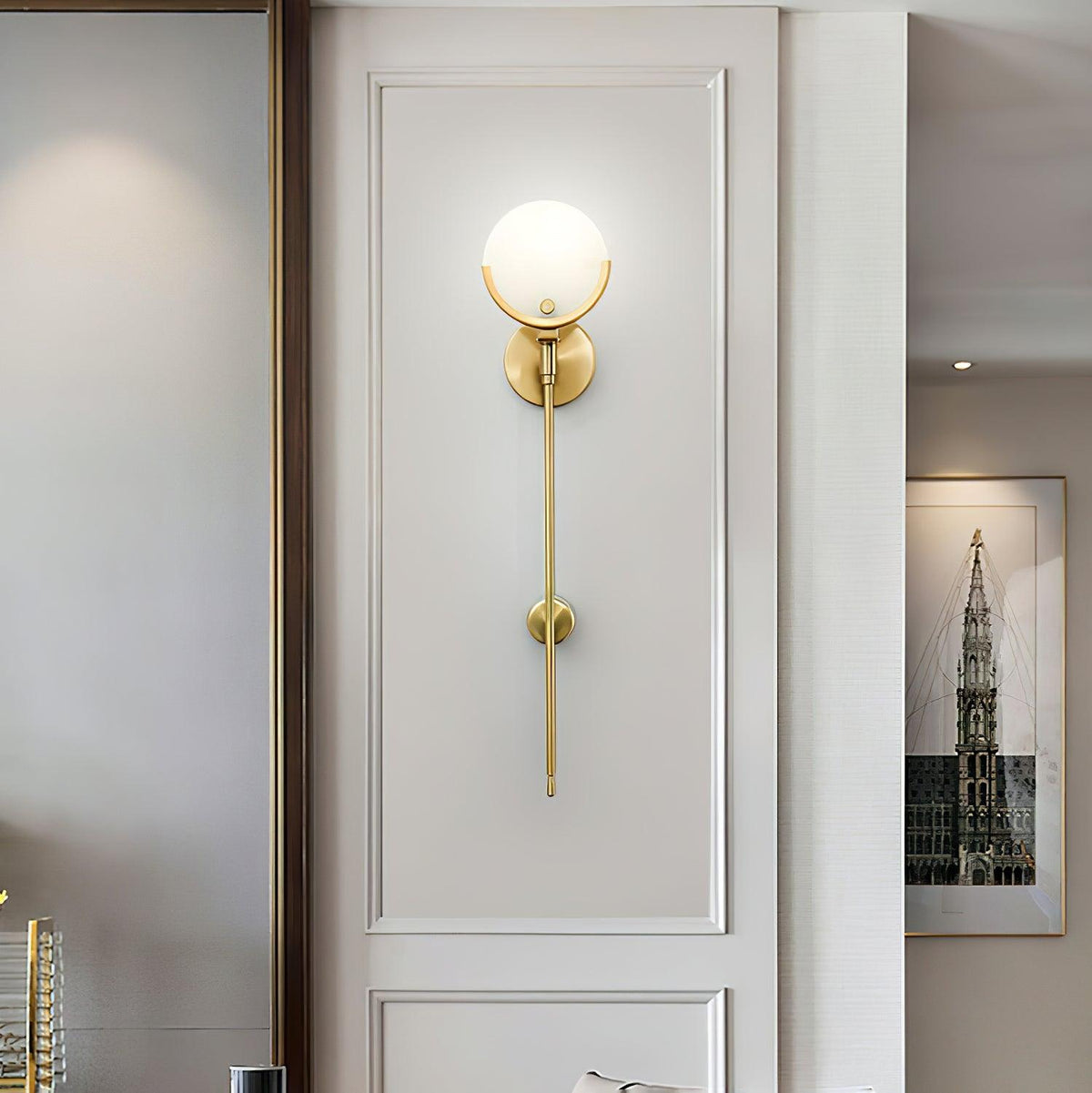 Aminex Sphere Alabaster Wall Light