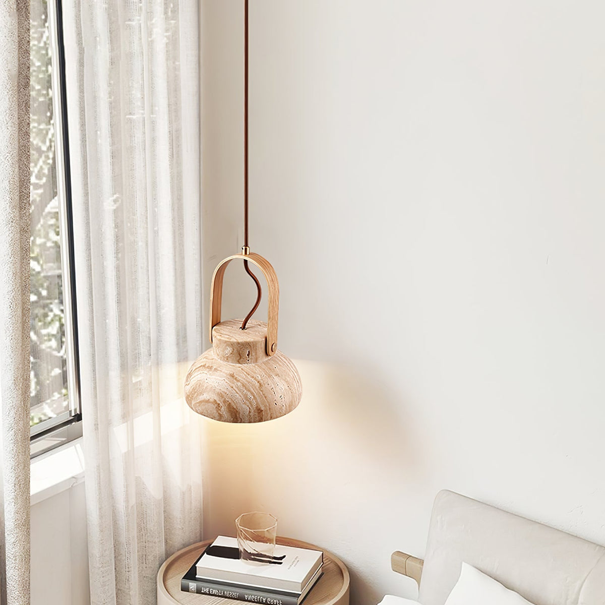 Frix Travertine Pendant Light