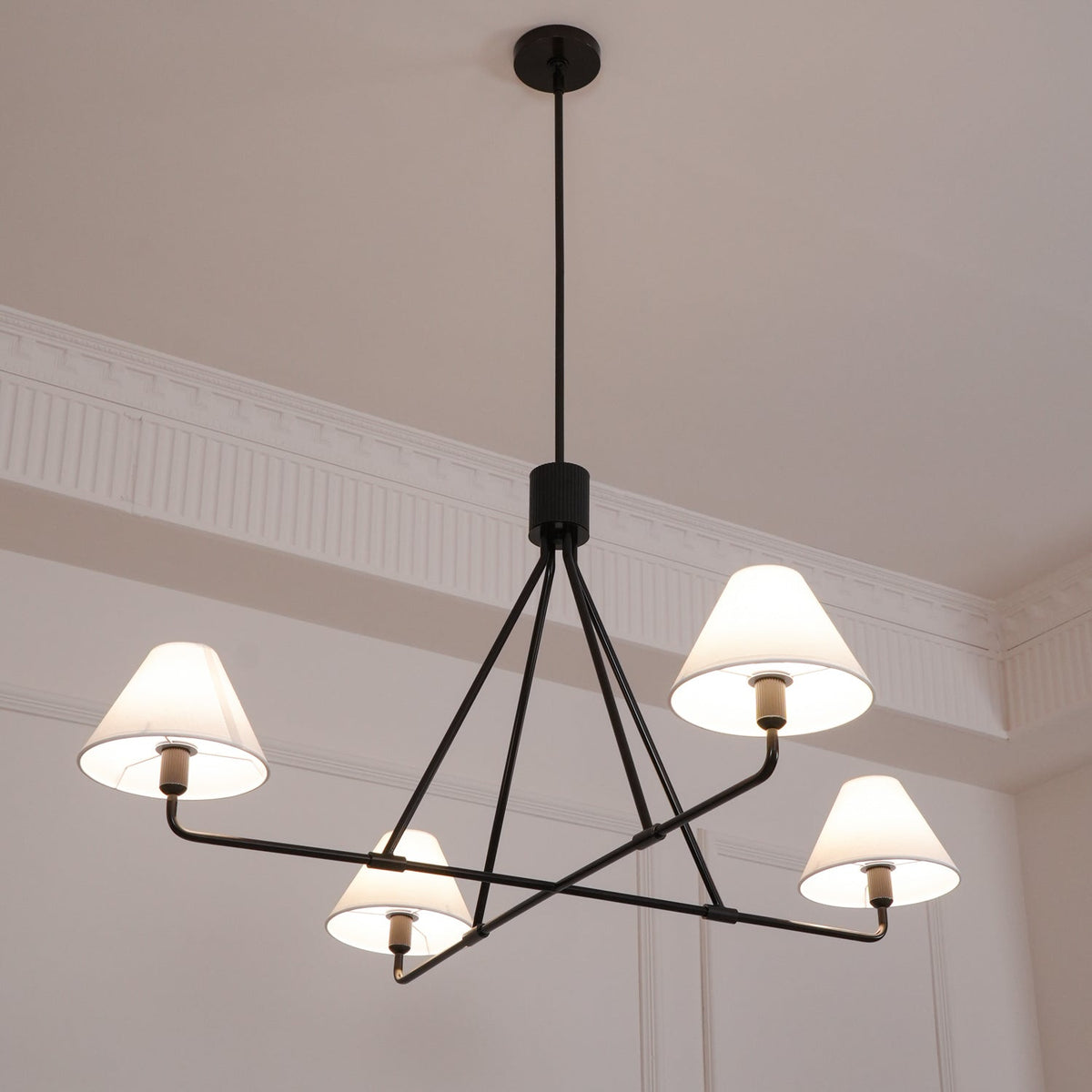 Vase Chandelier Cone Shade Minimalist