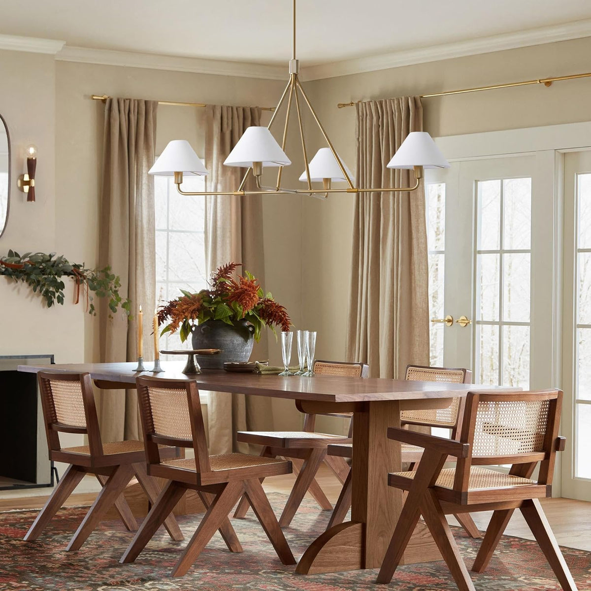 Vase Chandelier Cone Shade Minimalist