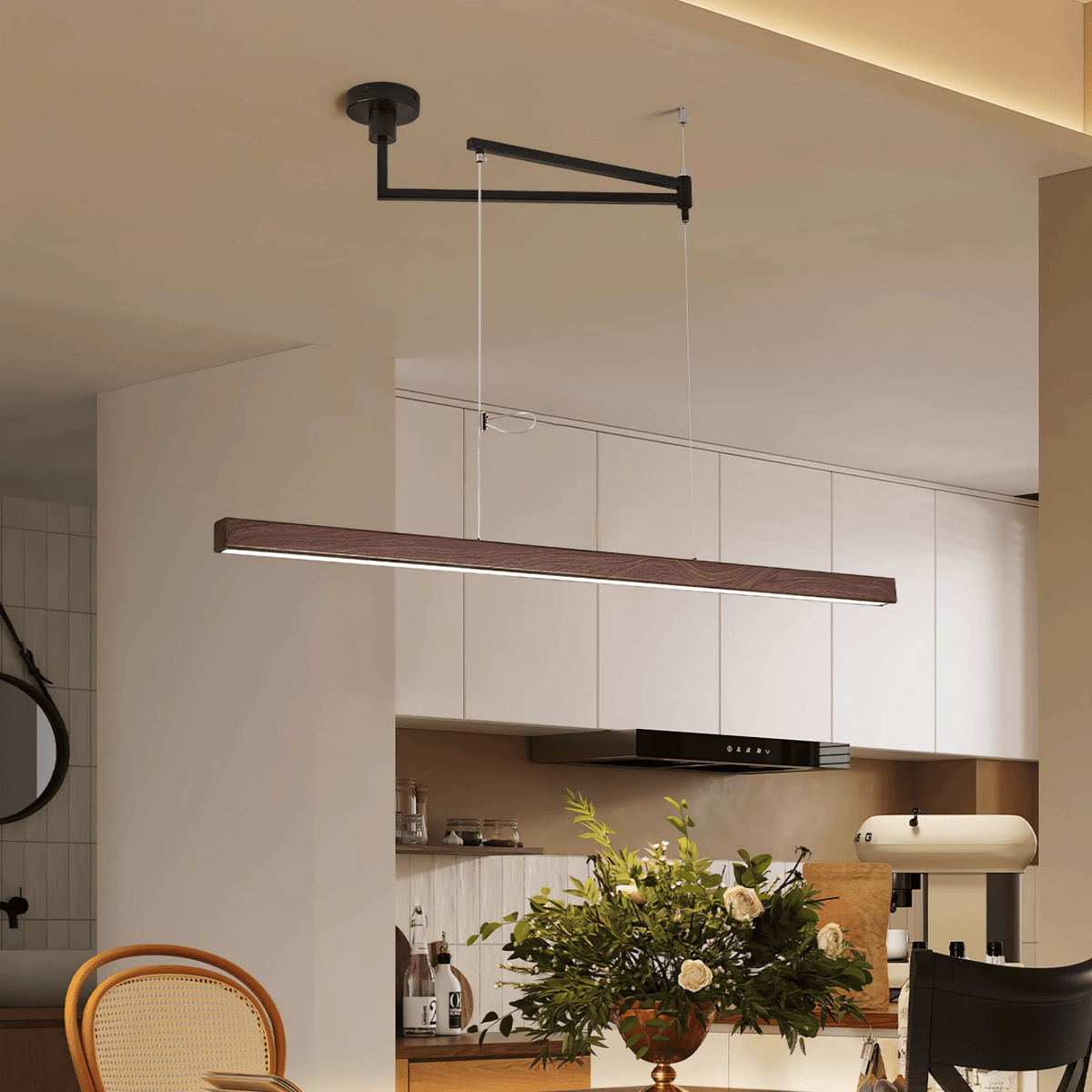 Sorva Swing Arm Linear Pendant Light