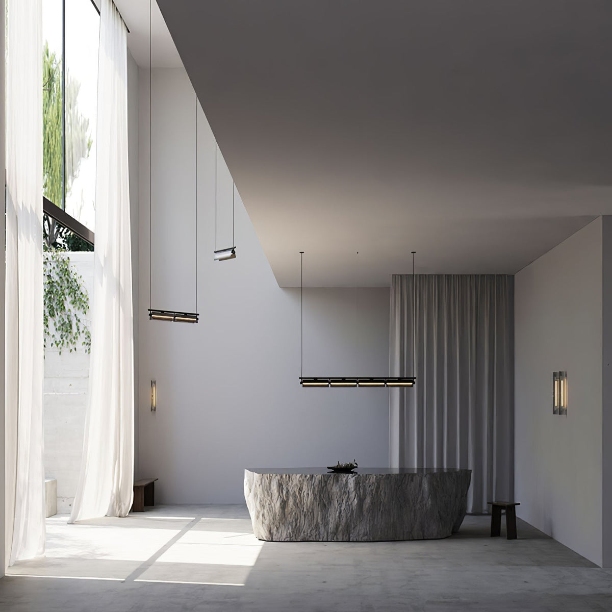 Veliian Chandelier Smoky Glass Modern