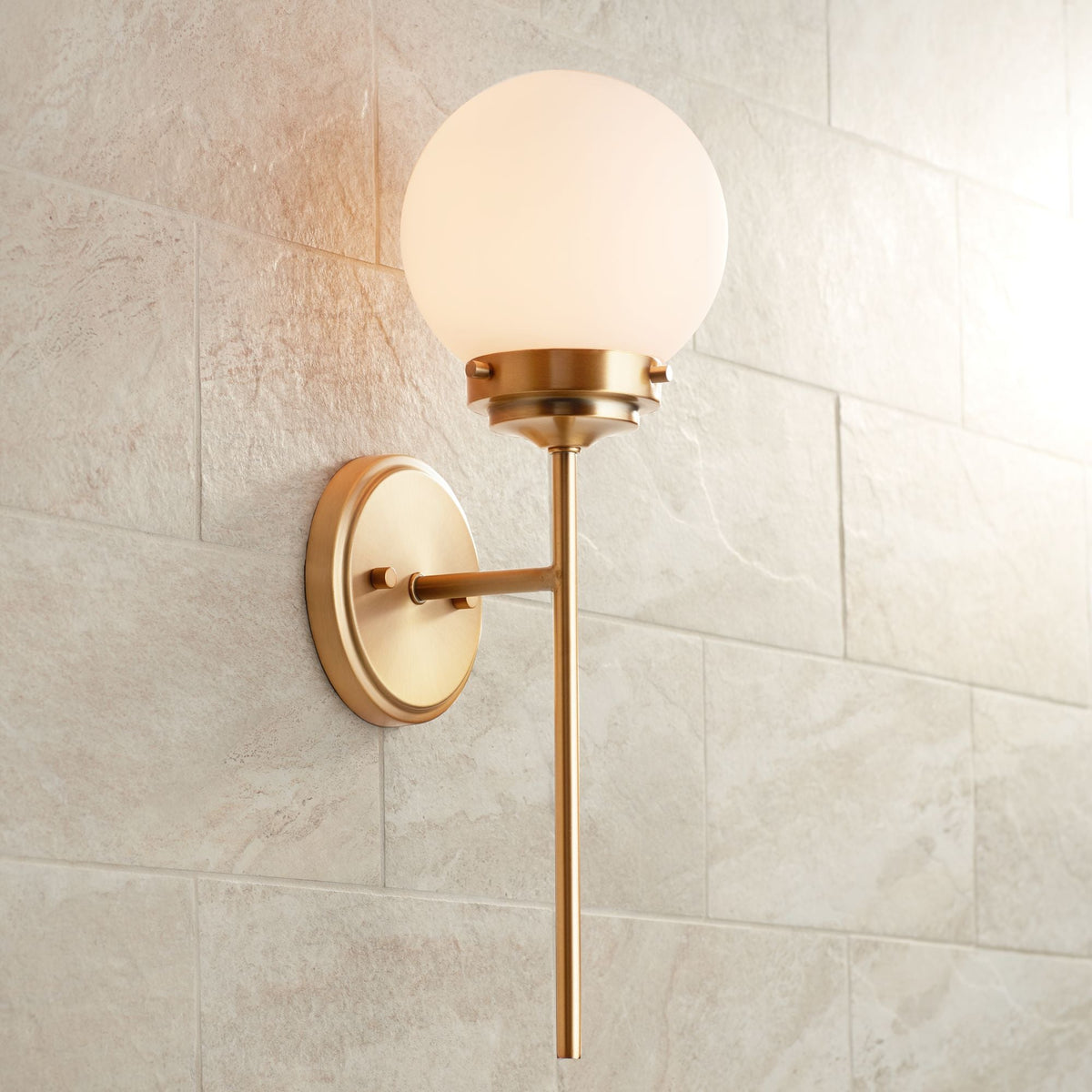 Waegnuvyh Modern Minimalist Brass Glass Wall Lamp