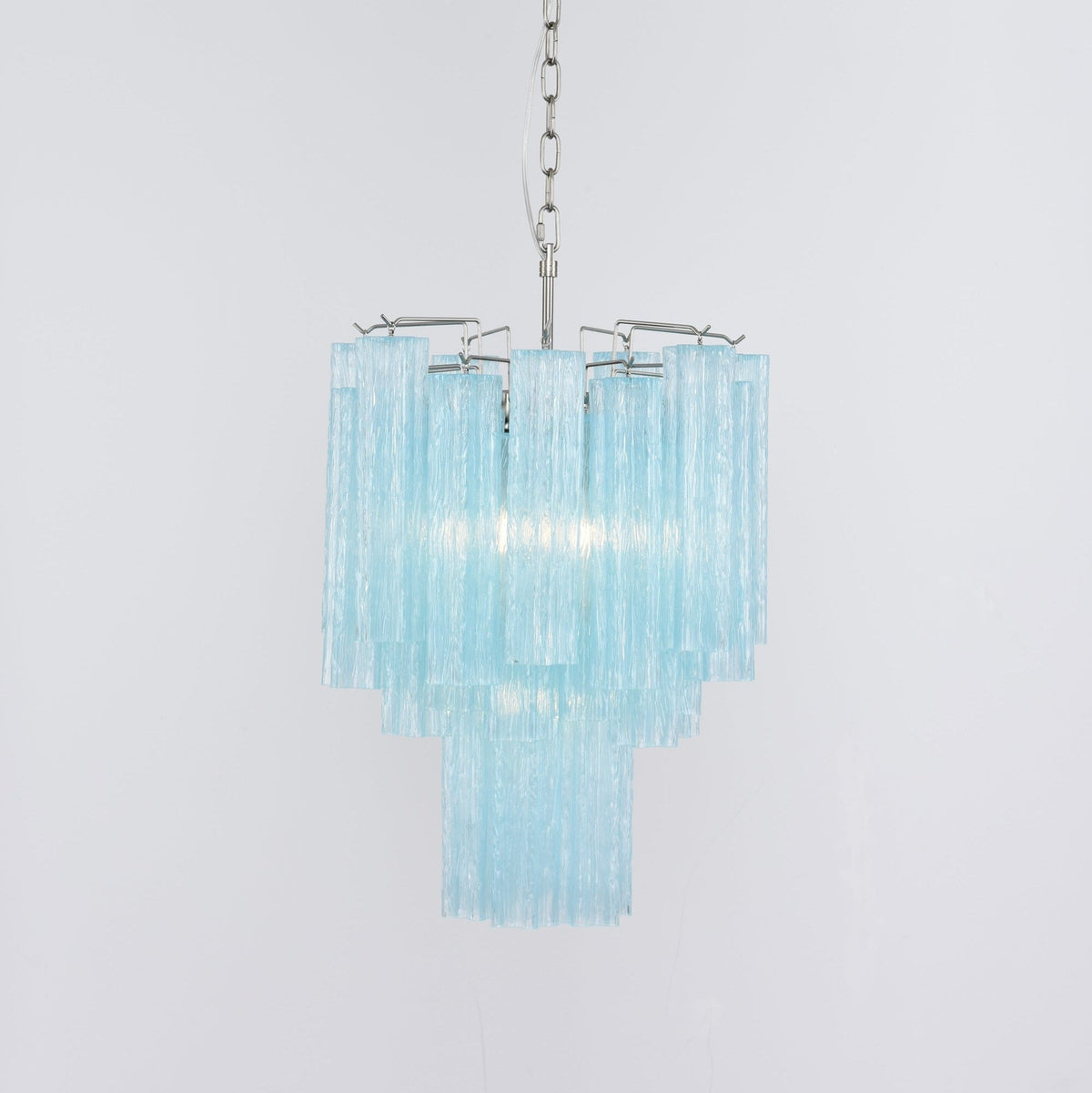 Celys Chandelier Azzura Murano Glass Tube Coastal