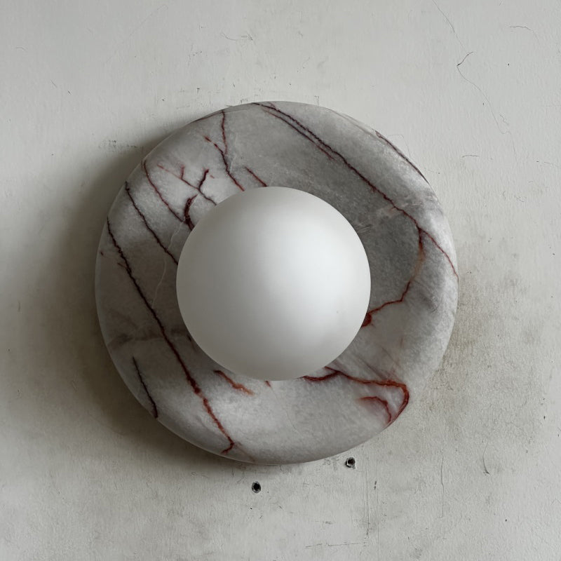 Dojan Red Marble Indoor Wall Light