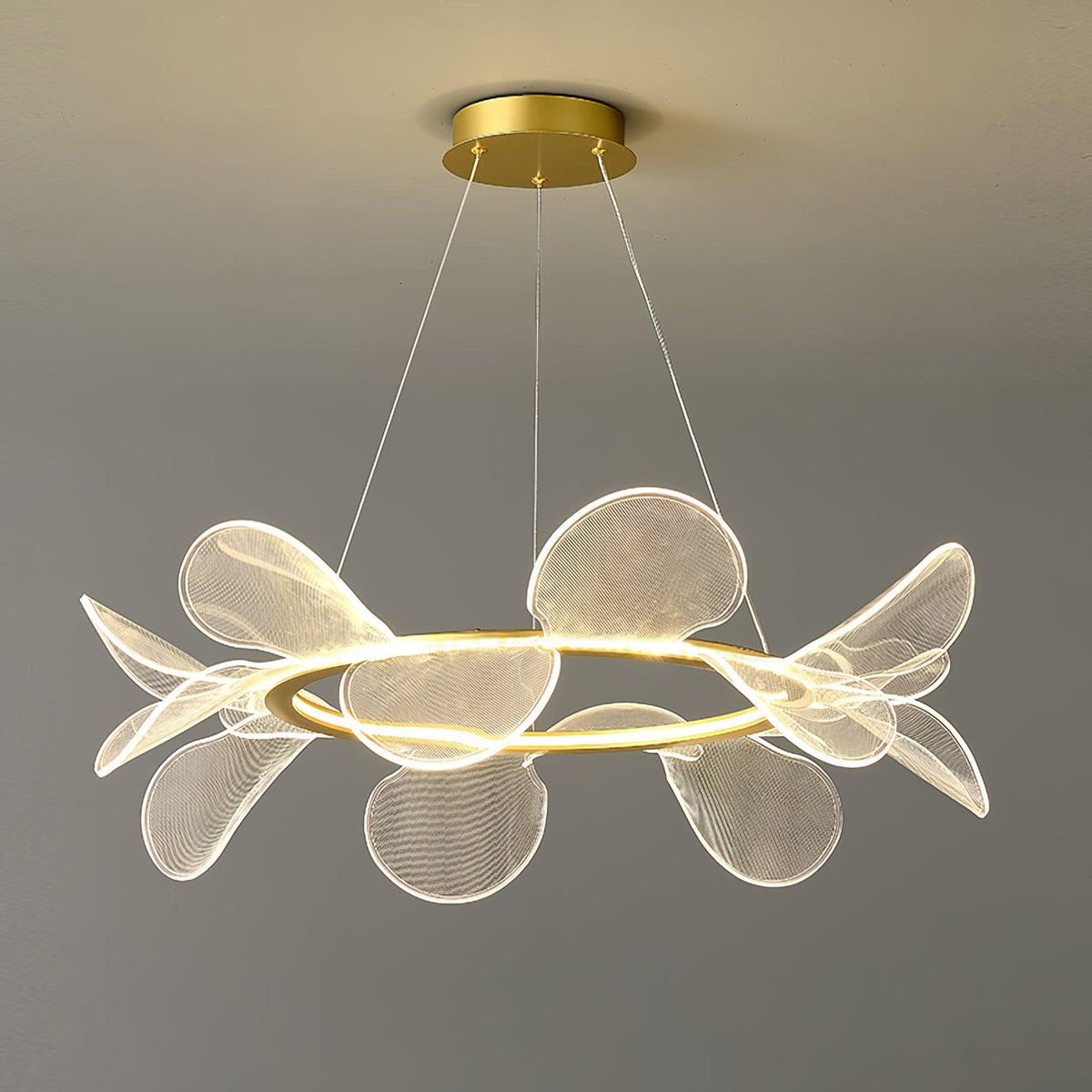 Celalira Chandelier Bain Flying Flowers Acrylic