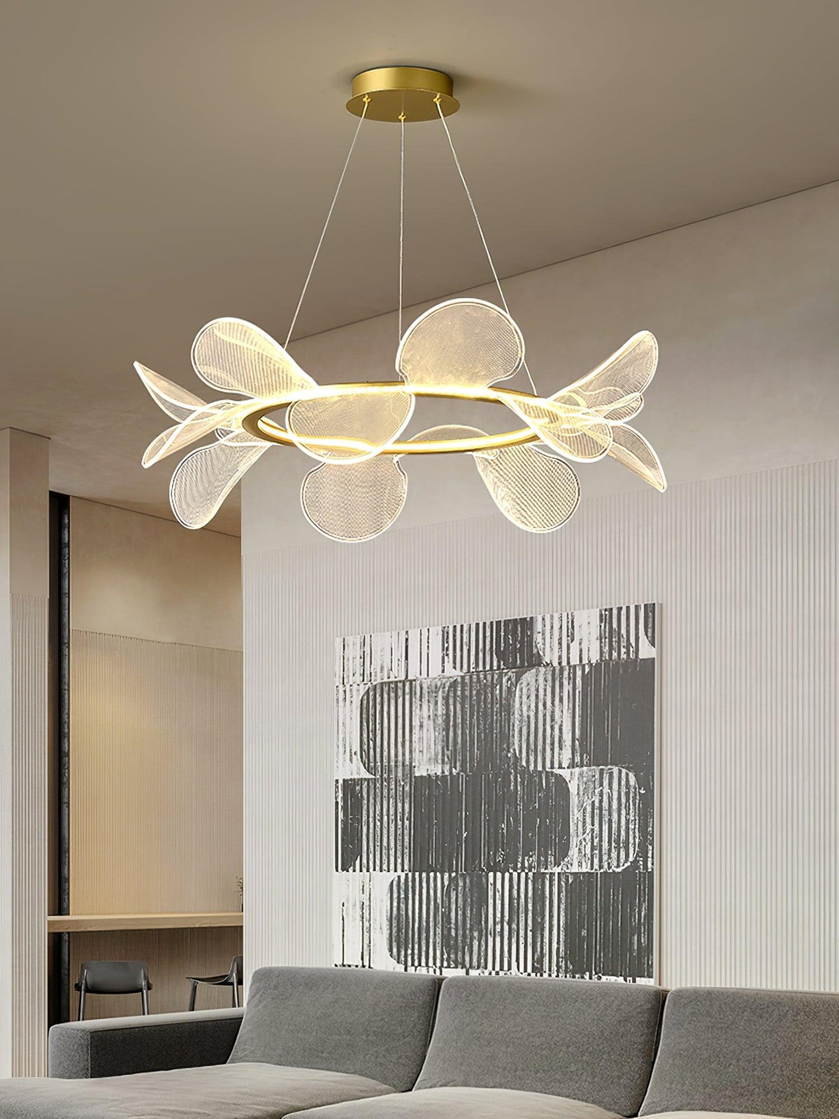 Celalira Chandelier Bain Flying Flowers Acrylic