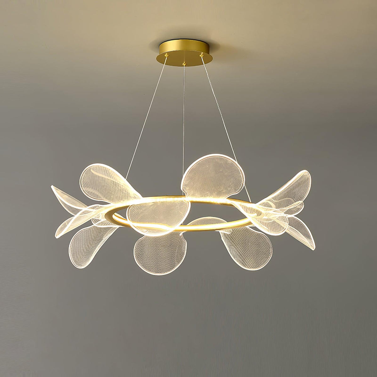Celalira Chandelier Bain Flying Flowers Acrylic