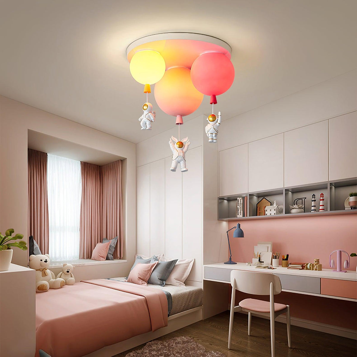 Gorvin Frosted Balloon Combination Ceiling Lamp