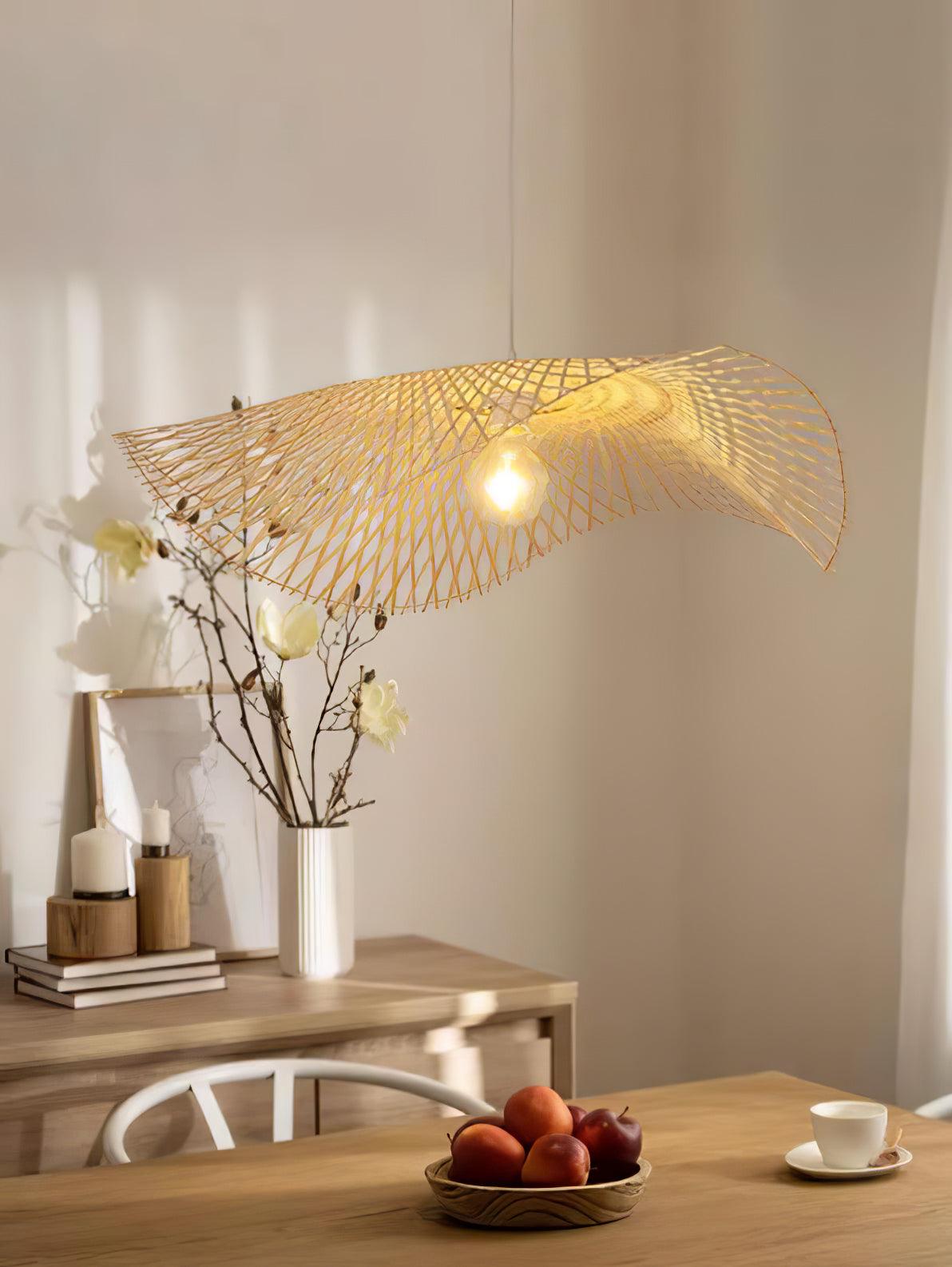 Twirl Bamboo Frame Pendant Lamp