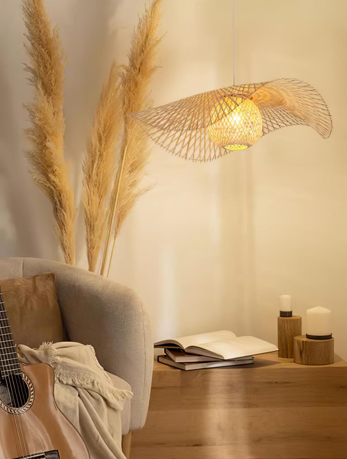 Twirl Bamboo Frame Pendant Lamp