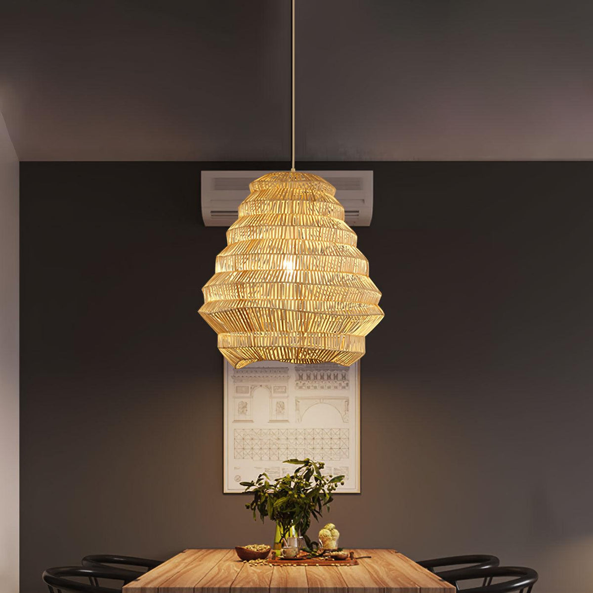 Strata Modern Bamboo Pendant Lamp
