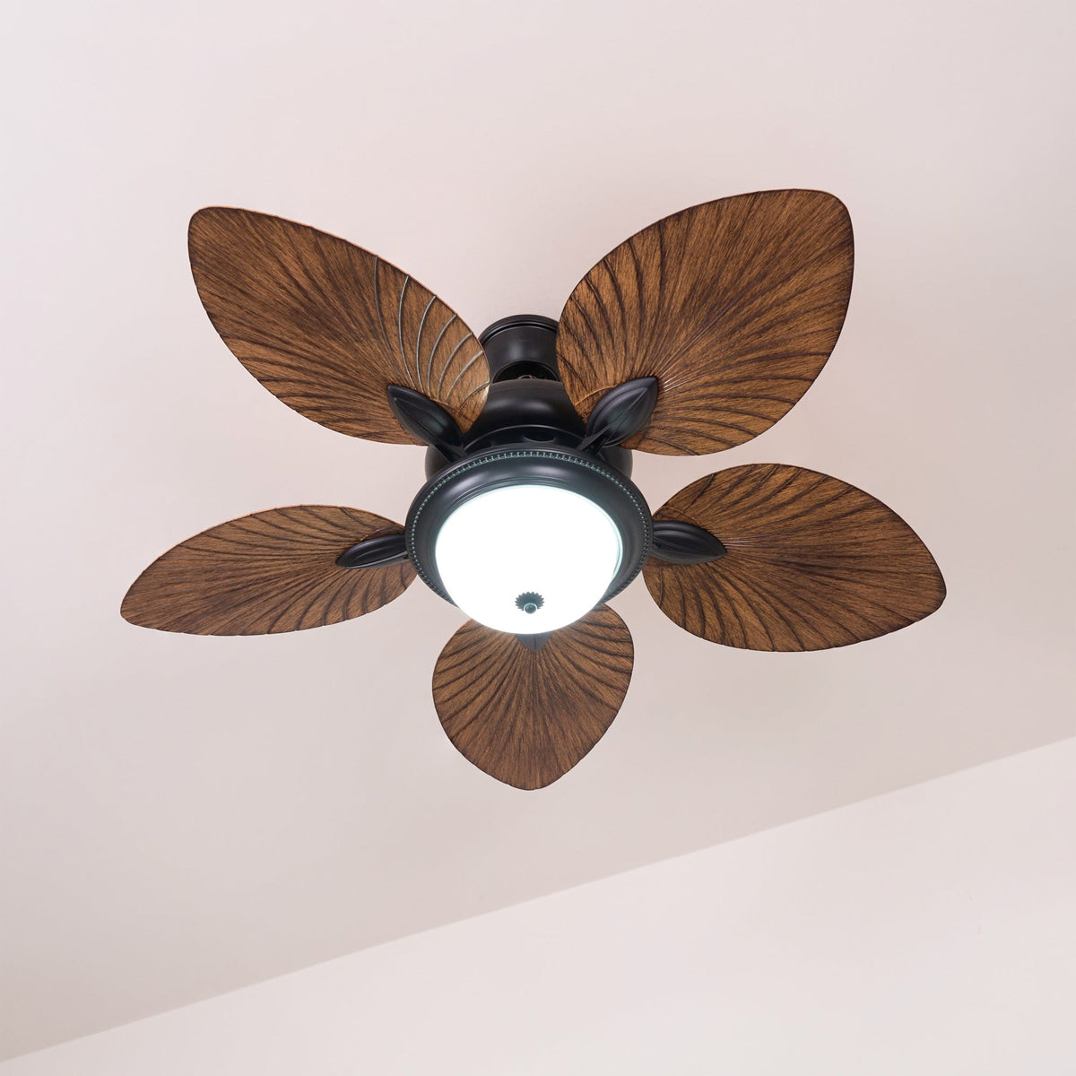 Virel Tropical Wood Ceiling Fan Light
