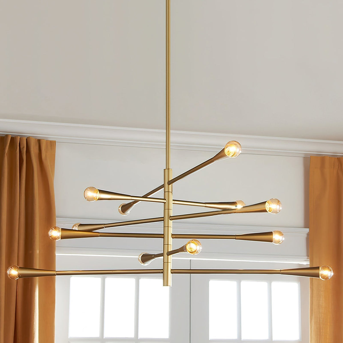 Sifuvyu Modern Minimalist Brass Metal Chandelier