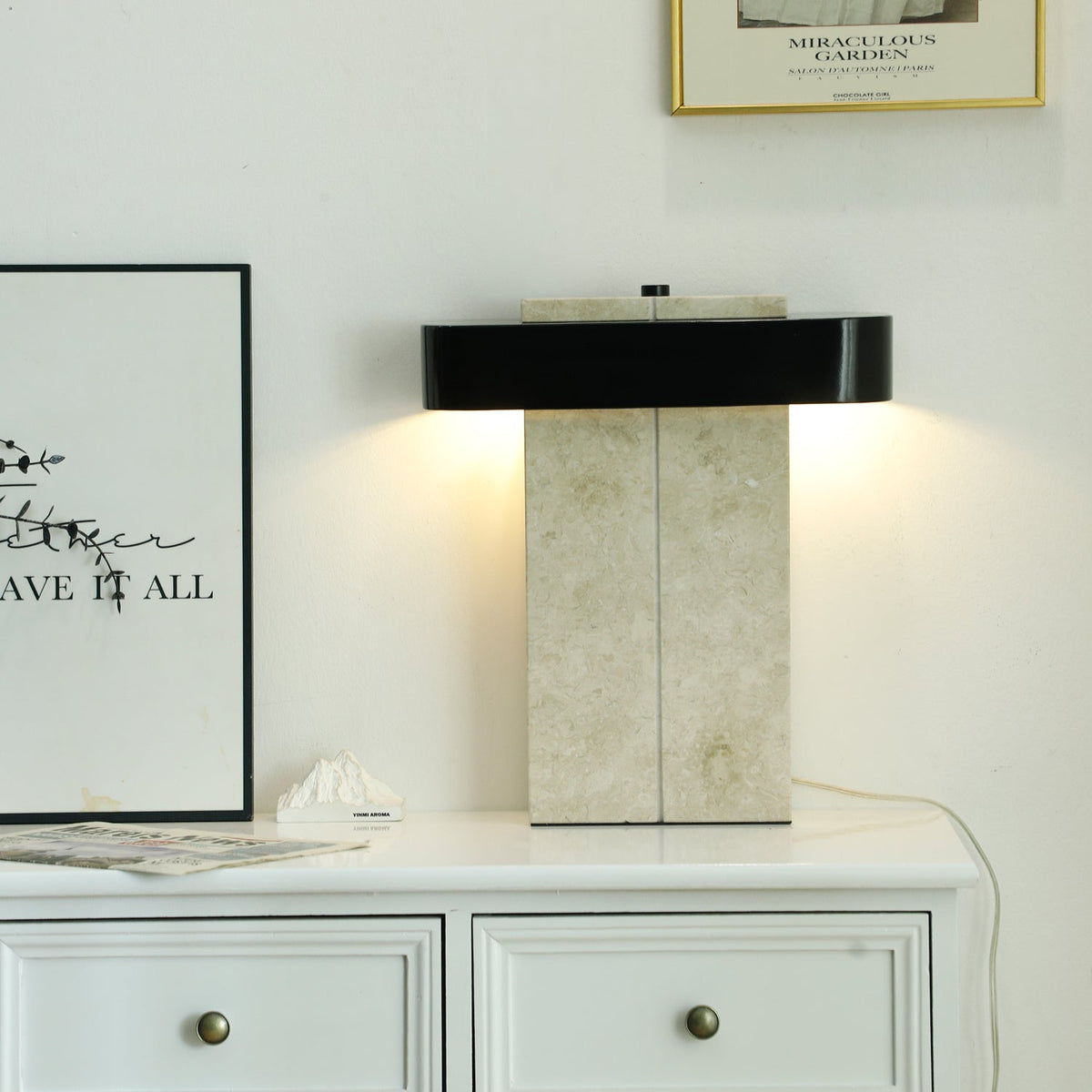 Abram Modern Marble Table Lamp