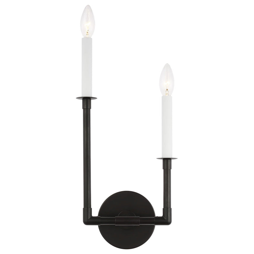Alvuvyh Modern Minimalist Black Metal Wall Lamp