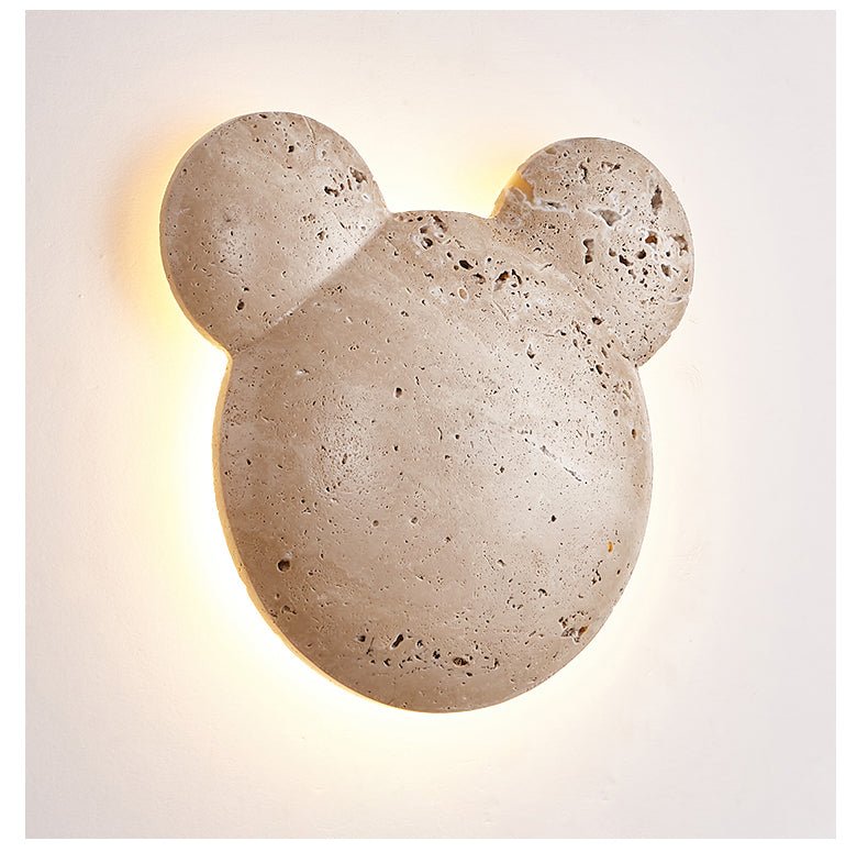 Tavi Yellow Travertine Bearstone Wall Lamp